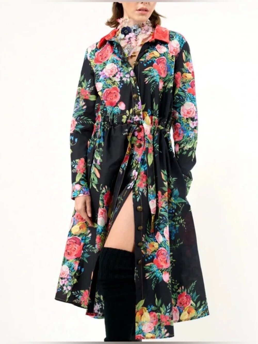 ARATTA Zinnia Floral Shirt Dress